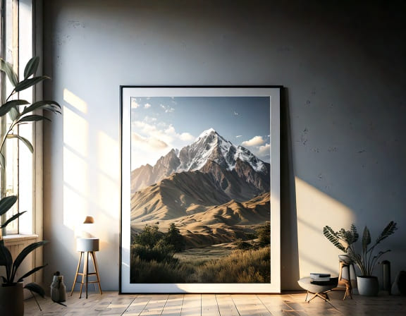 Cuadro perfecto según tu personalidad de paisaje natural con montañas, ideal para personas tranquilas y reflexivas.